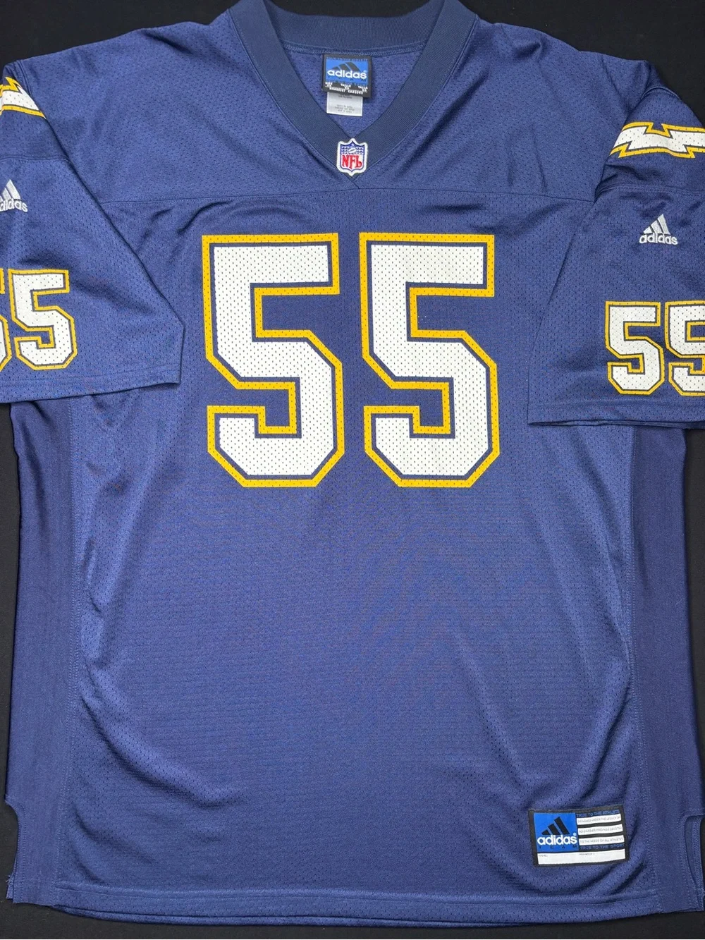 Rare Authentic Junior Seau San Diego Chargers Adidas Jersey 56